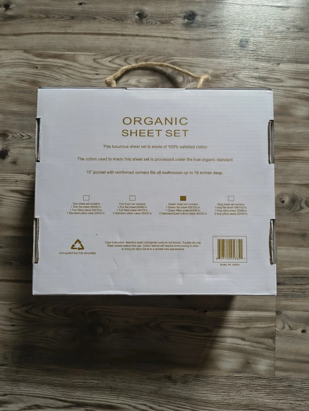 Tree Organic 2000 Queen Organic Sheet Set - Pink & Peach Floral